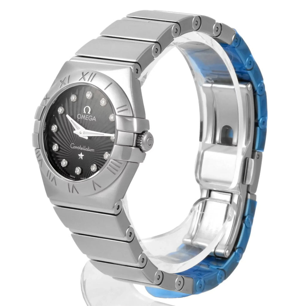Pre-Owned Omega OMEGA Constellation 12P Diamond Index SizeSize Women's Quartz Watch Black Dial 123.10.24.60.51.001 (Good)