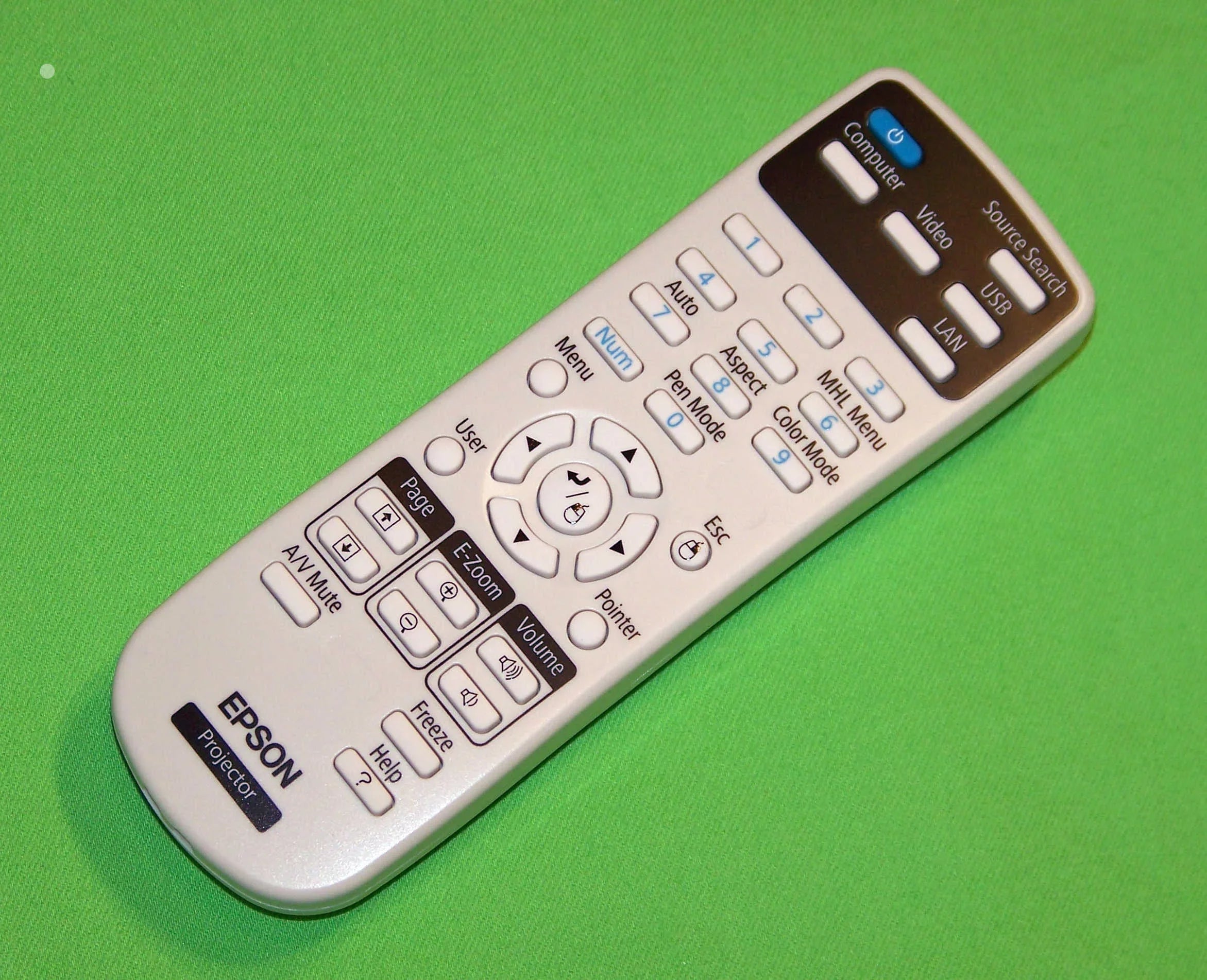 Epson Remote Control Originally Sizehipped With PowerLite 520, 52c, 530, 535W, 525W