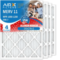 16x24x1 Air Filter MERV 11 Comparable to MPR 1000, MPR 1200 & FPR 7 Electrostatic Pleated Air Conditioner Filter 4 Pack HVAC Premium USizeA Made 16x24x1 Furnace Filters by AIRX FILTERSize WICKED CLEAN AIR.