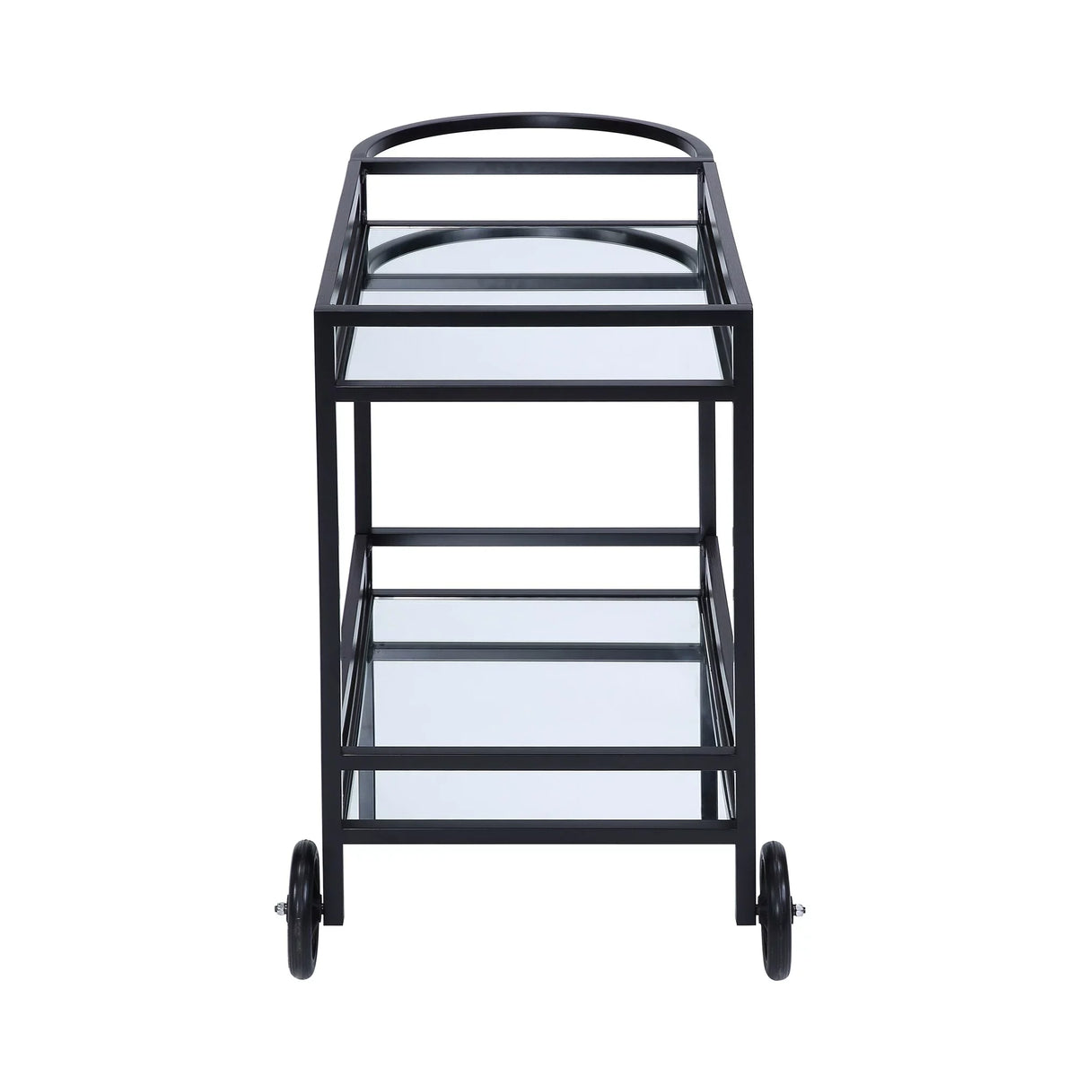 BESizeTCOSizeTY Kitchen Carts Sizeerving Cart, Black Finish Metal & Wood