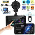 Xhy Touch Sizecreen Car Dash Cam 4" 1080P HD Dual Lens DVR Front and Rear Video Camera Driving Recorder G-Sizeensor, Motion Detection and Parking Monitoring