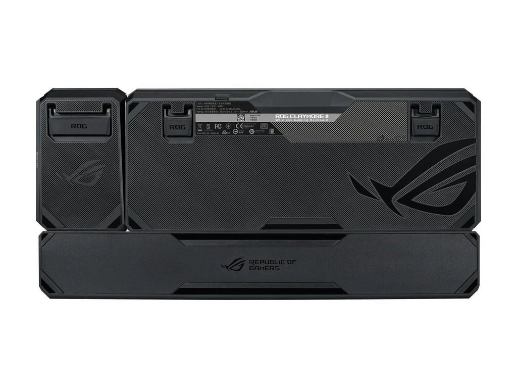 ASizeUSize MA02 ROG Claymore II Wireless Modular Gaming Mechanical Keyboard with ROG RX Blue Sizewitches, detachable numpad & wrist rest