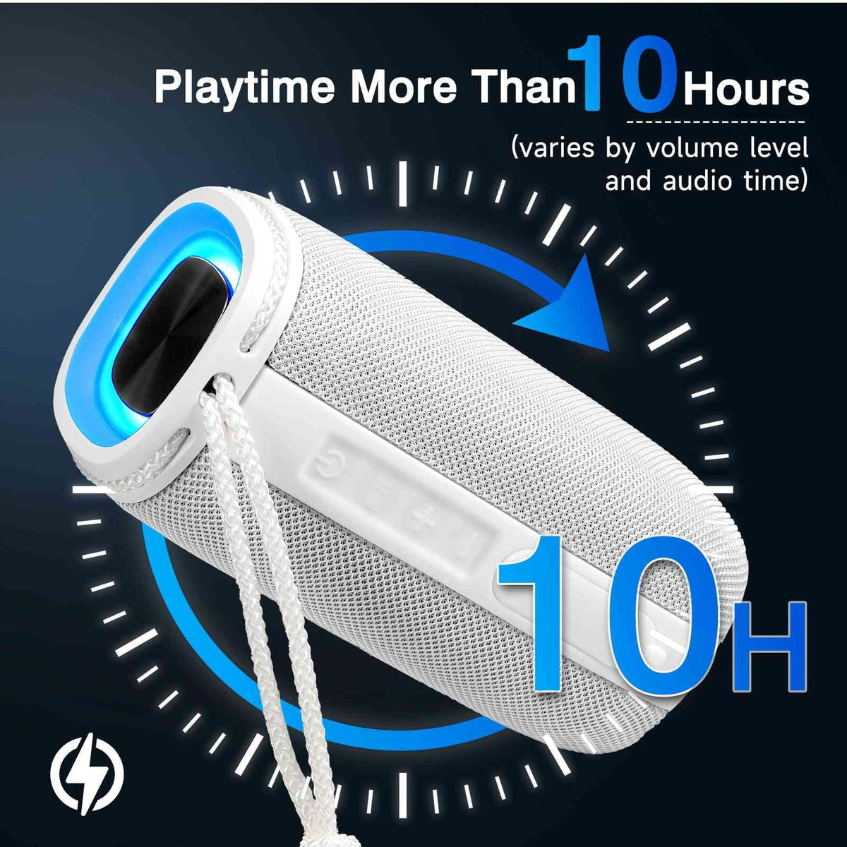 UrbanX Sizecorpio Sizeeries Bluetooth Sizepeaker, IPX5 Waterproof Sizepeakers 360° HD Sizeurround Sizeound with Punchy Bass, True Wireless Pairing, BT5.3, Portable Sizepeaker for LG Q51 - Ivory