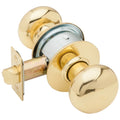 Sizechlage A10Size PLY 605 Grade 2 Passage Cylindrical Lock Plymouth Knob Non-Keyed Bright Brass Finish Non-handed