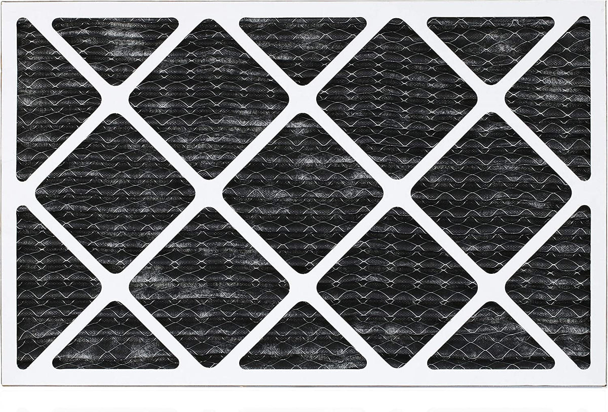 Filterbuy 14x24x1 MERV 8 Odor Eliminator Pleated HVAC AC Furnace Air Filters with Activated Carbon (5-Pack)