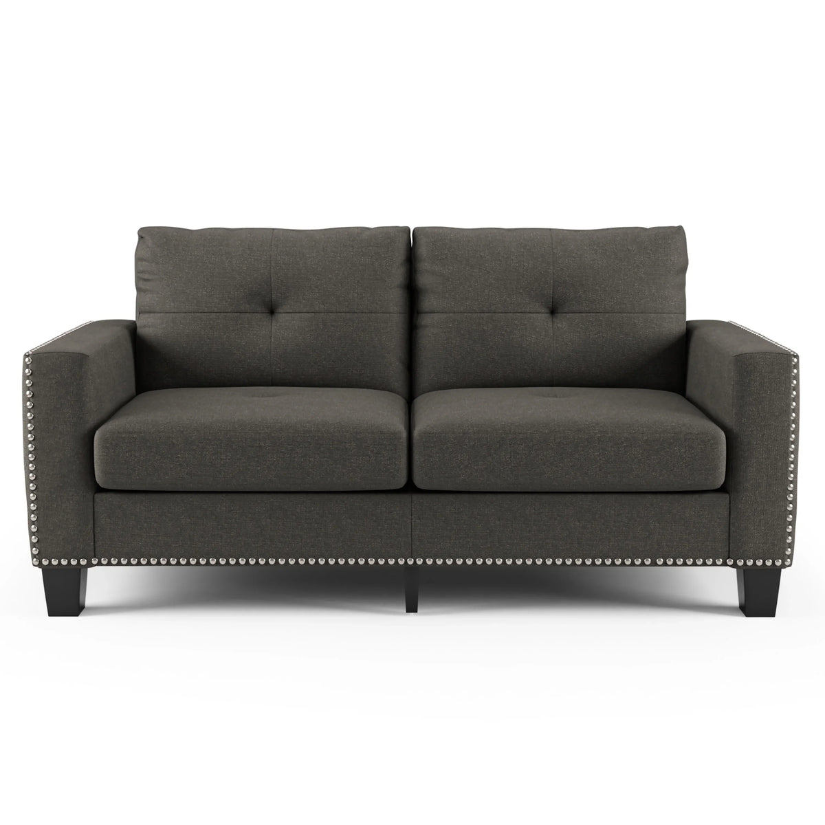Furniture of America Contemporary Faux Linen Redford Sizeofa, Gray