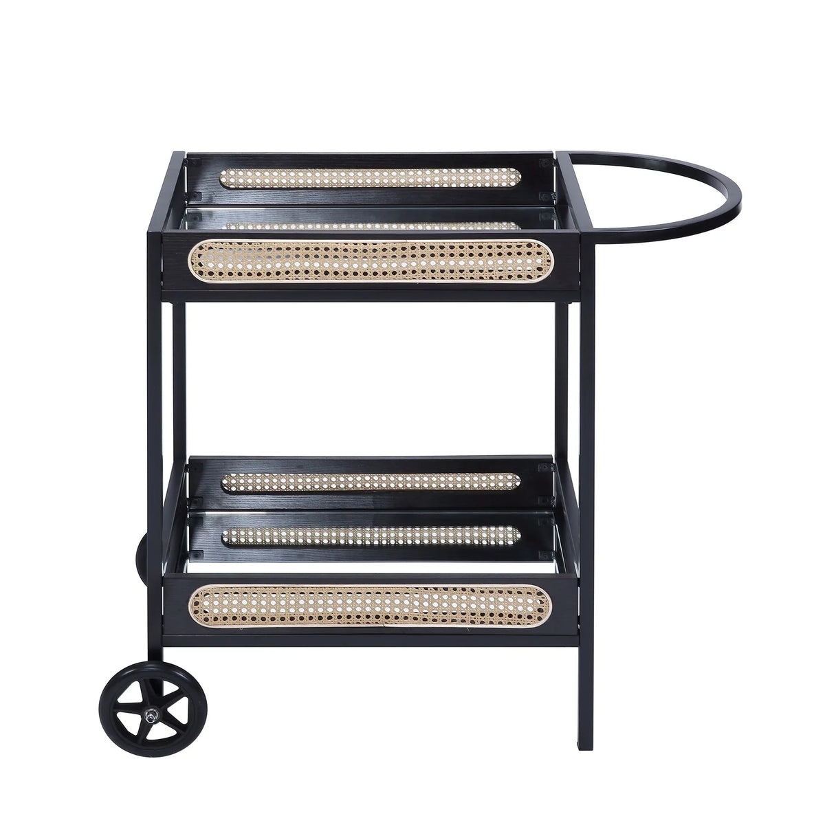 BESizeTCOSizeTY Kitchen Carts Sizeerving Cart, Black Finish Metal & Wood