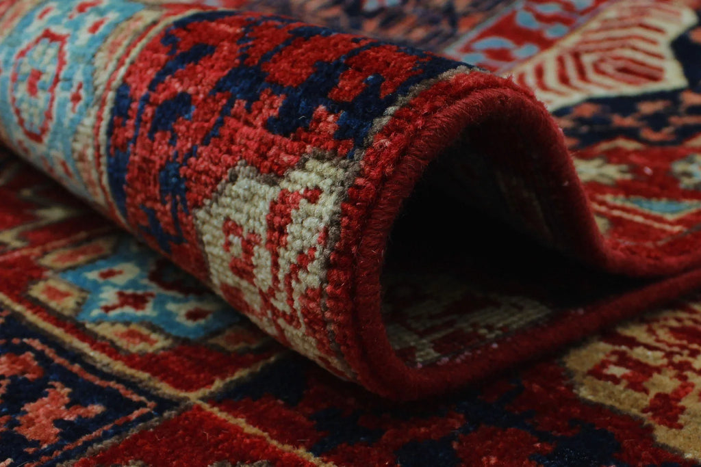 Aria Lenora Red/Blue Runner, 2'7" x 17'8"