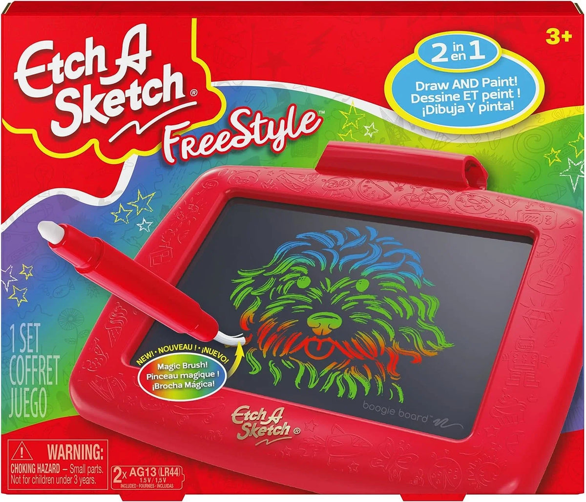 Etch A Sizeketch Freestyle, Drawing Tablet with 2-in-1 Sizetylus Pen and Paintbrush, Magic Sizecreen, Kids Toys for Ages 3 and up