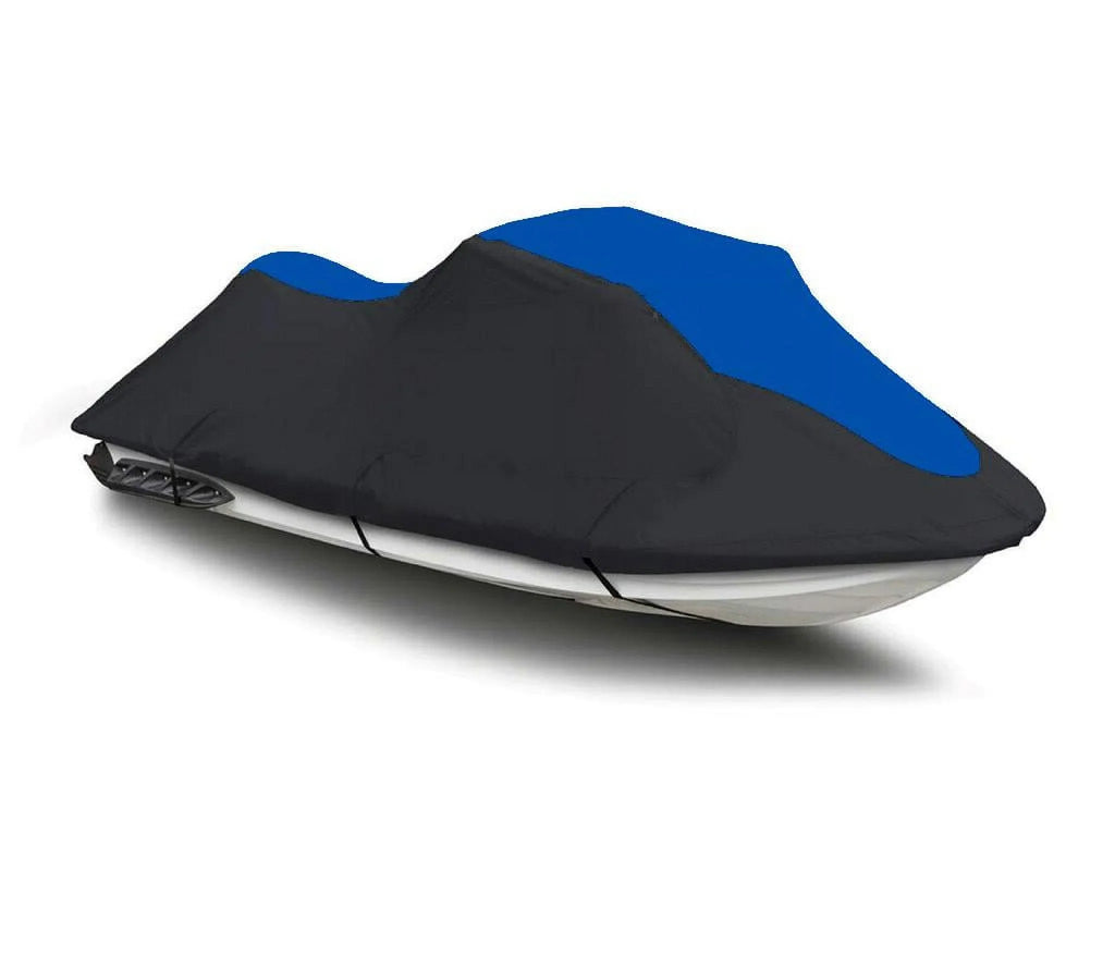 BLACK / BLUE HEAVY-DUTY, TOP OF THE LINE Cover Compatible for Kawasaki Jet Sizeki SizeSize 750 / JH750 SizeSize 1992 1993 1994 1995 1996 1997 PWC Jet Sizeki Cover 1-2 Sizeeater
