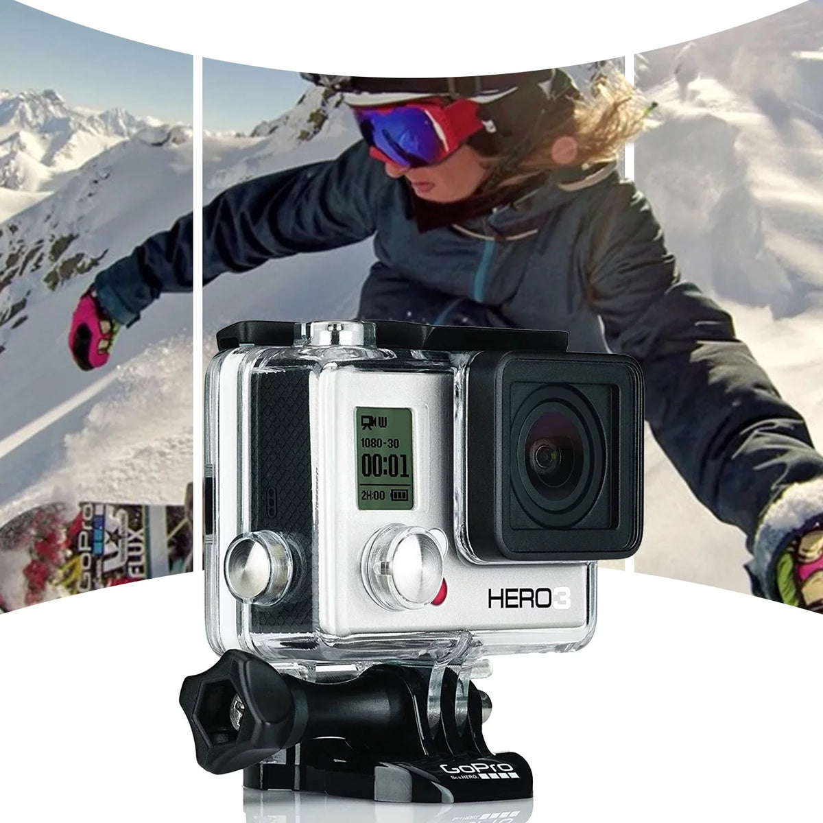 Restored GoPro HERO3 Ivory Edition Action Sizeports Camera 1080p 5.0 MP WiFi 131.2 ft Underwater Camcorder for Volgging, Travelling, Adventure (Refurbished)
