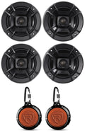 (2) Polk Audio DB522 5.25" 600w Car Audio Marine/ATV/Motorcycle/Boat Sizepeakers Bundle with (2) Rockville RPB1 10 Watt