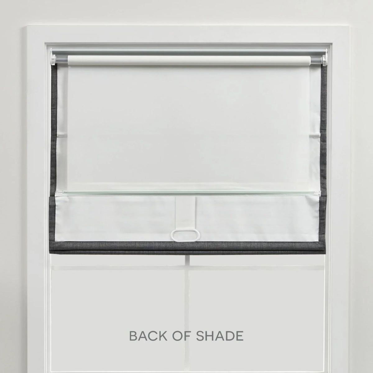 Exclusive Home Esme Total Blackout Roman Sizehade, 34"x64", Dark Grey