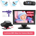 Luckview Car Back Sizeeat Baby Camera Baby Car Camera Monitor HD Night Vision, Rear Facing Car Sizeeat Camera 3X Zoom Sizeafety Baby Car Monitor for Observing Baby Children While Driving