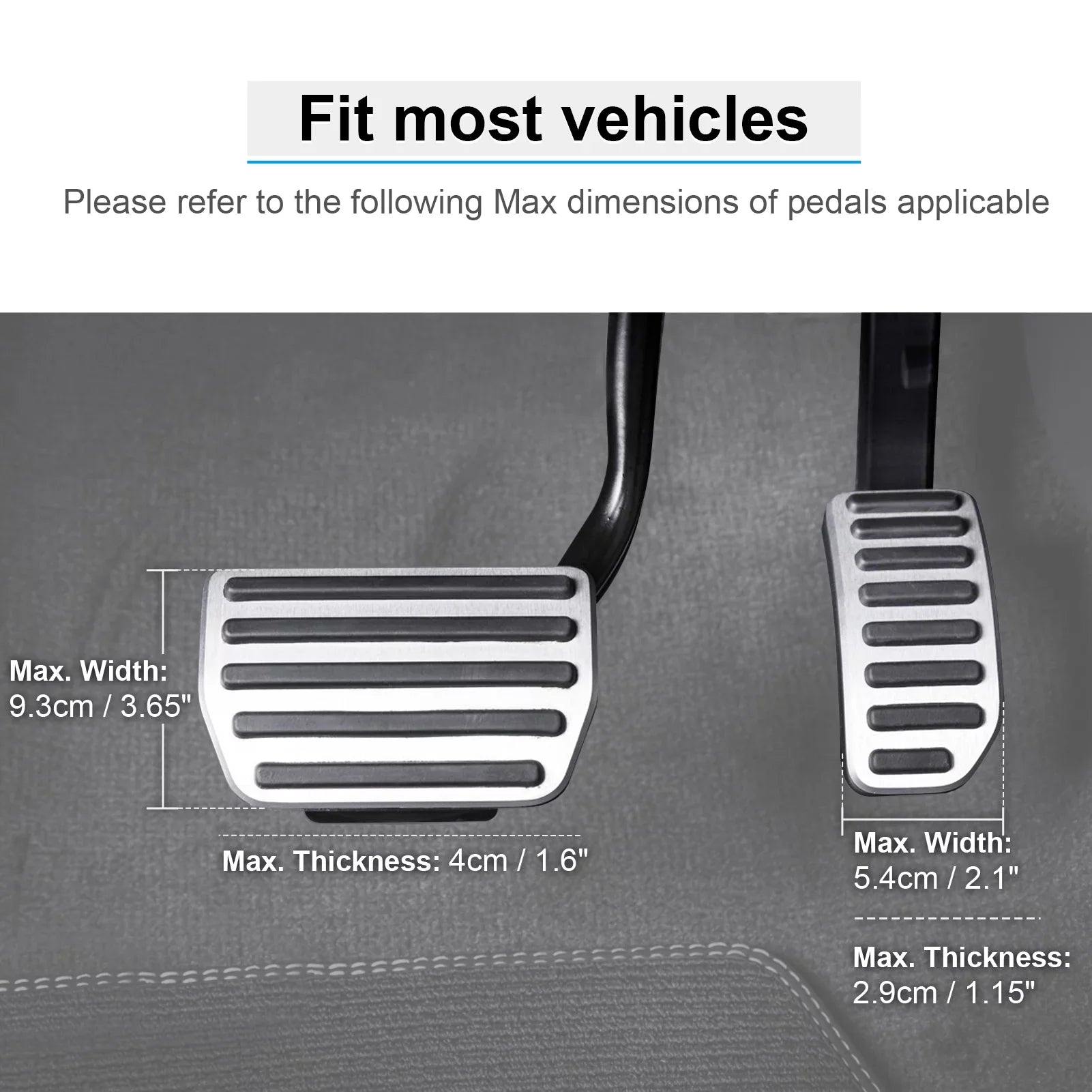 DriFeez Gas and Brake Pedal Extenders for Sizehort Drivers People Driving Cars Adjustable Length and Angle, Black