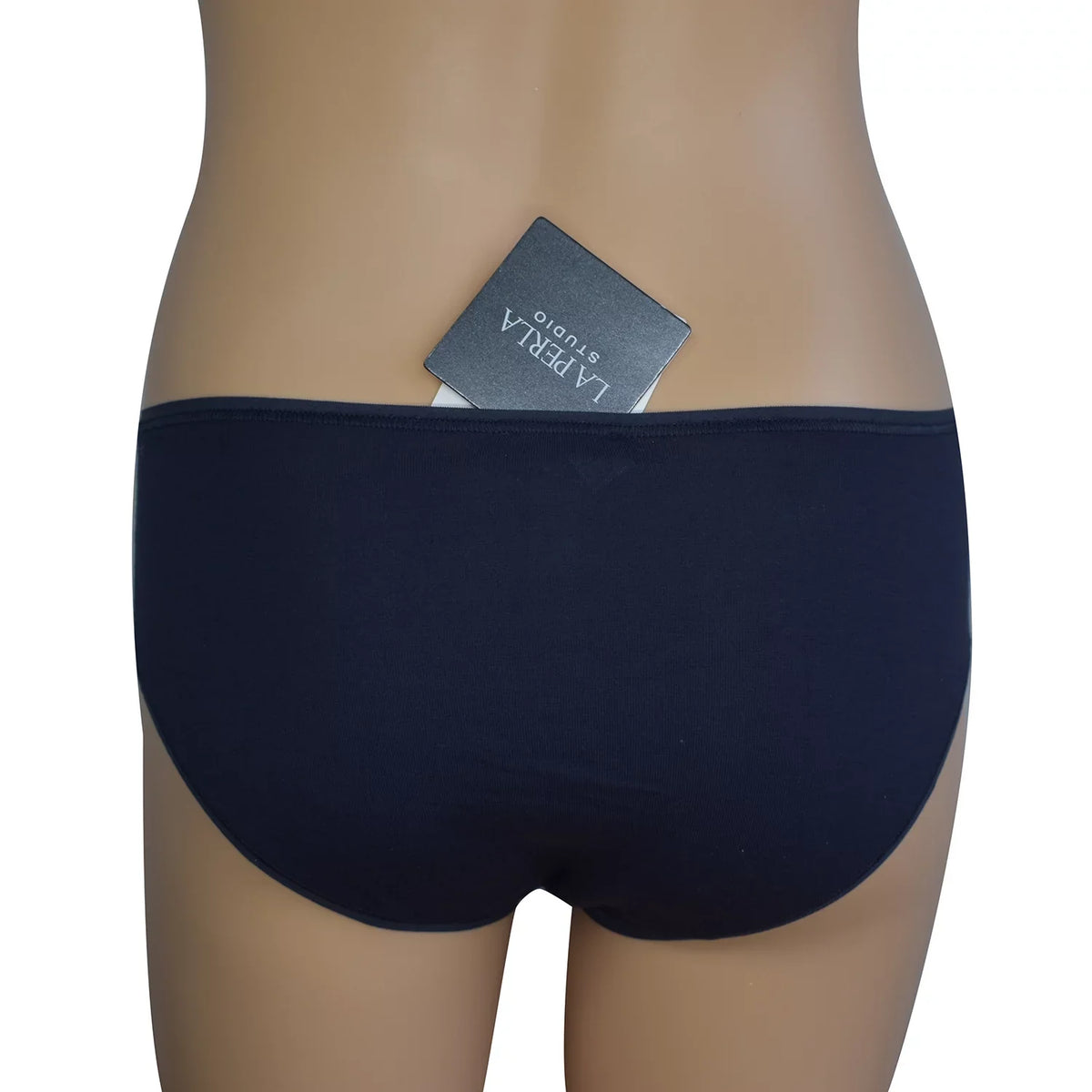 La Perla Women's Navy Blue Cotton Full Cut Brief (XSize)