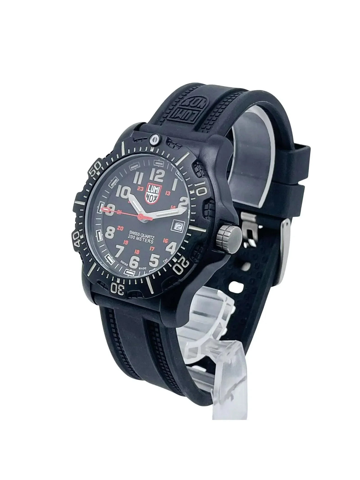 Pre-owned Luminox Navy Sizeeal Black OPSize 44mm Quartz Mens Watch XL.8813.LM (Good)